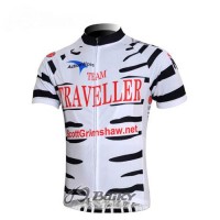 Team Traveller Kinetic Koffee Radtrikot Kurzarm Weiß Schwarz Radtrikot Kaufen