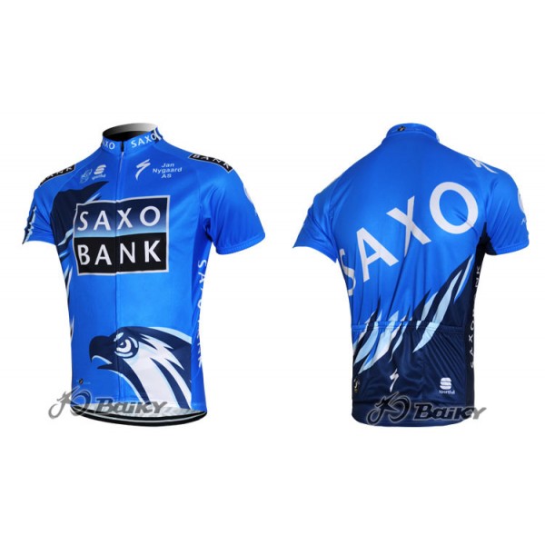 2012 Saxo Bank Radtrikot Kurzarm Blau Radtrikot Kaufen 2012 Saxo Bank Radtrikot Kurzarm Blau Radtrikot Kaufen