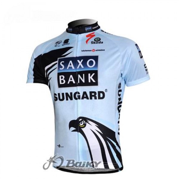 Saxo Bank Sungard Pro Team Radtrikot Kurzarm Weiß Radtrikot Kaufen