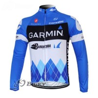 Garmin Barracuda Pro Team Fahrradtrikot Langarm Blau Weiß Radtrikot Kaufen