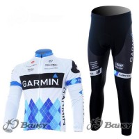 Garmin Barracuda Pro Team Radbekleidung Satz Fahrradtrikot Langarm und Lang Radhose Weiß Radtrikot Kaufen
