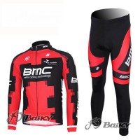BMC Racing Pro Team Radbekleidung Satz Fahrradtrikot Langarm und Lang Radhose Rot Radtrikot Kaufen