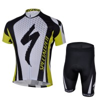 2013 Specialized Radtrikot Kurzarm und Kurz Radhose Kits Weiß Schwarz Gelb Radtrikot Kaufen