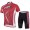 2014 Fox Bike Team Radbekleidung Radtrikot Kurzarm und Fahrradhosen Kurz Rot Radtrikot Kaufen