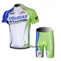 2012 Liquigas Cannondale Radbekleidung Radtrikot Kurzarm und Fahrradhosen Kurz Grün Weiß Radtrikot Kaufen