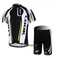 2012 Look CycleRadbekleidung Radtrikot Kurzarm und Fahrradhosen Kurz Weiß Schwarz Radtrikot Kaufen