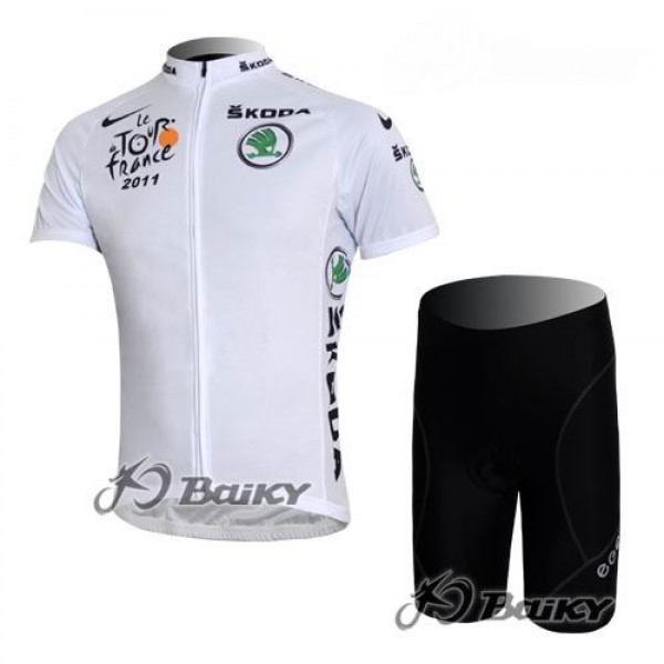 Tour de France 2011 Radbekleidung Radtrikot Kurzarm und Fahrradhosen Kurz Weißen Trikots Radtrikot Kaufen Tour de France 2011 Radbekleidung Radtrikot Kurzarm und Fahrradhosen Kurz Weißen Trikots Radtrikot Kaufen