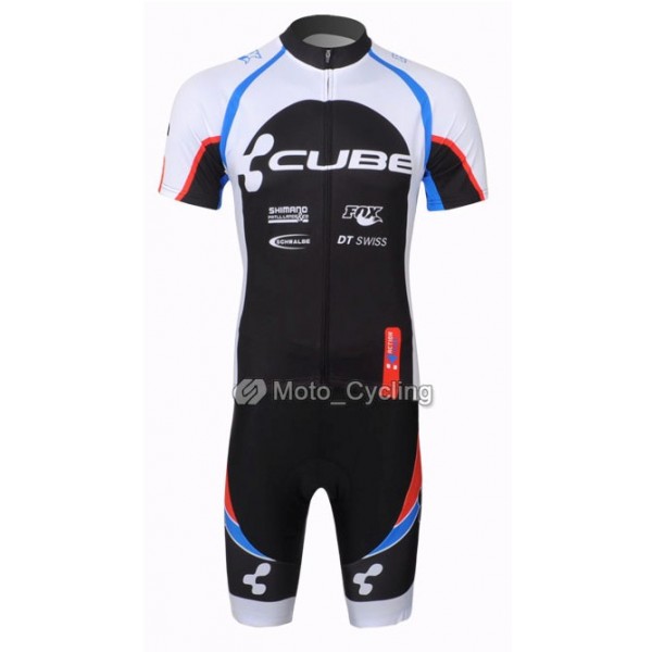 2013 Cube Radtrikot Kurzarm und Kurz Radhose Kits Weiß Schwarz Radtrikot Kaufen