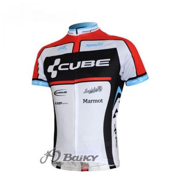 Cube Fintro Pro Team Radtrikot Kurzarm Weiß Rot Radtrikot Kaufen