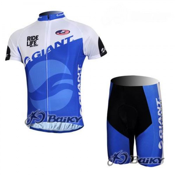 Giant Sram Pro Team Radtrikot Kurzarm Kurz Radhose Kits Blau Weiß Radtrikot Kaufen