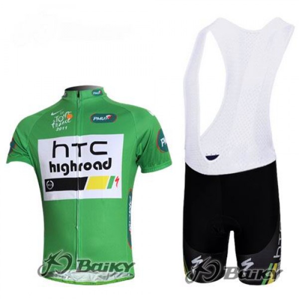 HTC-Highroad Pro Team Radtrikot Kurzarm Kurz Trägerhose Kits Grün Radtrikot Kaufen