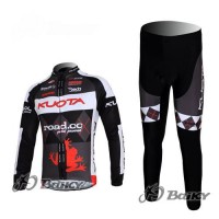 Kuota SRAM Road Pro Team Fahrradbekleidung Radtrikot Satz Langarm und Lange Fahrradhose Schwarz Weiß Radtrikot Kaufen