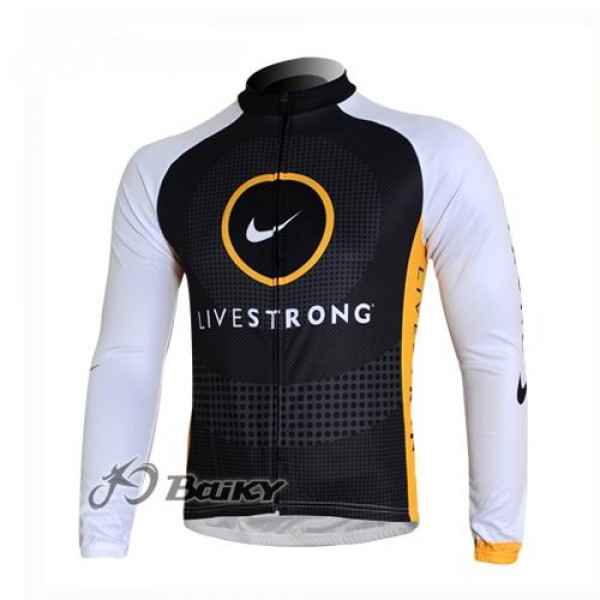Livestrong Fahrradtrikot Langarm Schwarz Weiß Radtrikot Kaufen