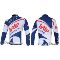 Lotto Belisol Fahrradbekleidung Radtrikot Satz Langarm und Lange Trägerhose Weiß Blau Radtrikot Kaufen