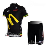 McDonald Legea Pro Team Radbekleidung Radtrikot Kurzarm und Fahrradhosen Kurz Schwarz Radtrikot Kaufen