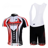 Merida Multivan Flex Stay Fahrradbekleidung Satz Fahrradtrikot Kurzarm Trikot und Kurz Trägerhose Schwarz Rot Radtrikot Kaufen