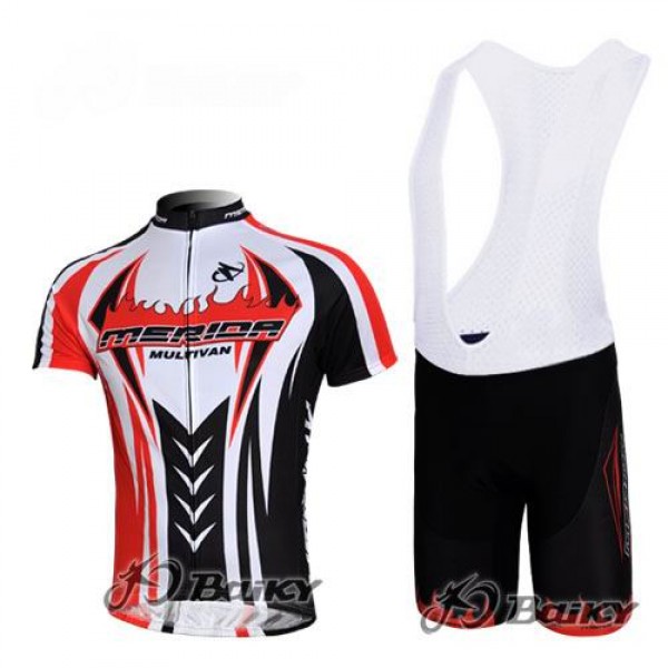 Merida Multivan Flex Stay Fahrradbekleidung Satz Fahrradtrikot Kurzarm Trikot und Kurz Trägerhose Schwarz Rot Radtrikot Kaufen