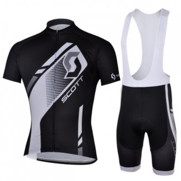 2013 Scott Racing Fahrradbekleidung Satz Fahrradtrikot Kurzarm Trikot und Kurz Trägerhose Schwarz Radtrikot Kaufen