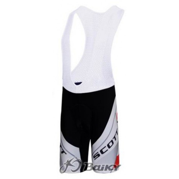 Scott Racing Team Kurz Trägerhose Weiß Rot Radtrikot Kaufen