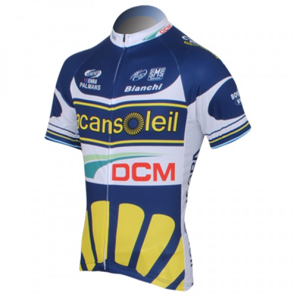2013 Vacansoleil-DCM Pro Team Radtrikot Kurzarm Blau Radtrikot Kaufen