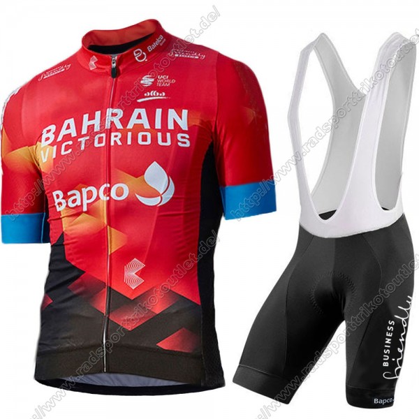 Profiteams Bahrain Victorious 2021 Radbekleidung Satz Trikot Kurzarm+Trägerhosen Set Outl Radtrikot Kaufen