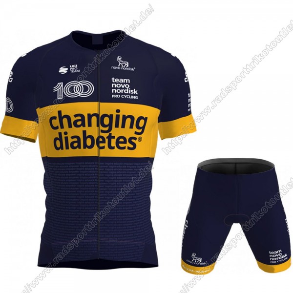 Profiteams Novo Nordisk 2021 Radbekleidung Satz Trikot Kurzarm+Trägerhosen Set Outl Radtrikot Kaufen