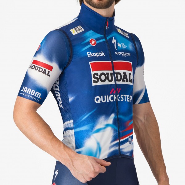 Herren Castelli Soudal Quick-Step 2025 Pro Light Wind weste Radtrikot Kaufen
