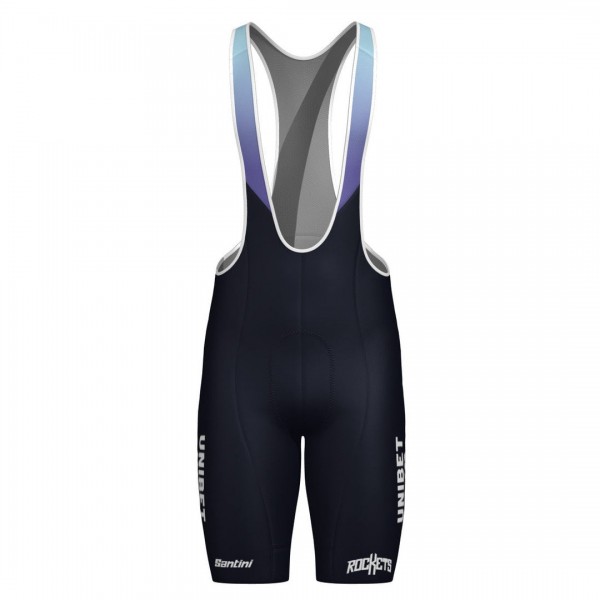 Herren Team Unibet Rockets 2025 Santini tragerhose-Blau Radtrikot Kaufen