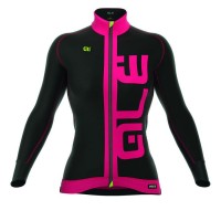 2016 ALE ARCOBALENO Damen Radtrikot Langarm-PINK FLUO Radtrikot Kaufen