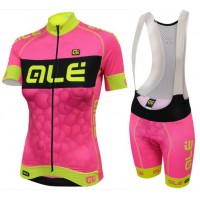 2016 Damen Ale Graphics PRR New Bubbles Pink Fahrradbekleidung Satz Fahrradtrikot Kurzarm Trikot und Kurz Trägerhose Radtrikot Kaufen