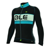 2016 ALE BERING Radtrikot Langarm-Schwarz LIGHT BLAU Radtrikot Kaufen