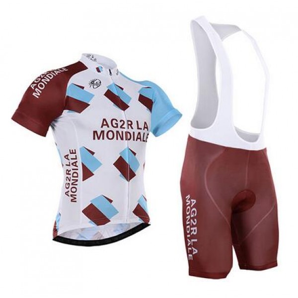 2016 Ag2r La Mondiale Fahrradbekleidung Satz Fahrradtrikot Kurzarm Trikot und Kurz Trägerhose Radtrikot Kaufen