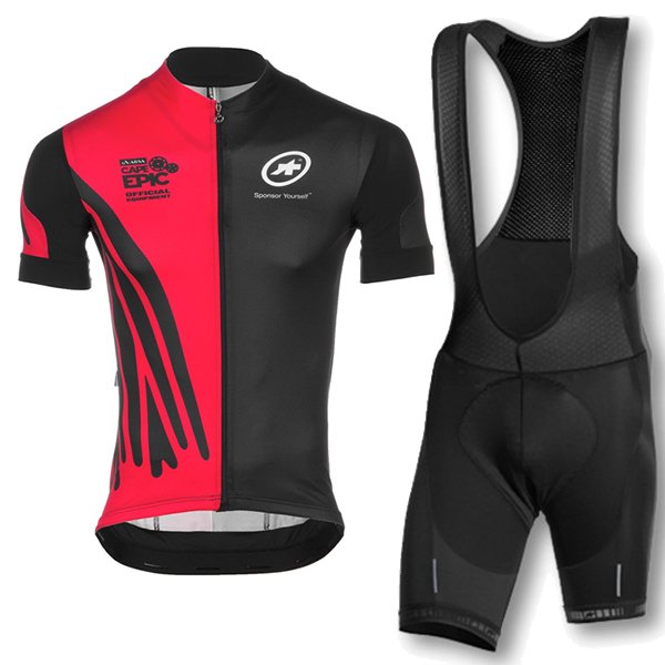 2016 Assos schwarz rot Fahrradbekleidung Radtrikot und Trägerhosen Set Radtrikot Kaufen