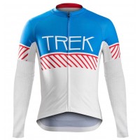 2016 Bontrager Trek Specter Cru Weiß-Blau Radtrikot Langarm Radtrikot Kaufen