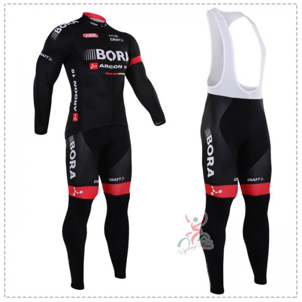 2016 Bora Argon 18 Fahrradbekleidung Radtrikot Satz Langarm und Lange Trägerhose Radtrikot Kaufen