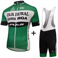 2016 Caja Rural Fahrradbekleidung Satz Fahrradtrikot Kurzarm Trikot und Kurz Trägerhose Radtrikot Kaufen