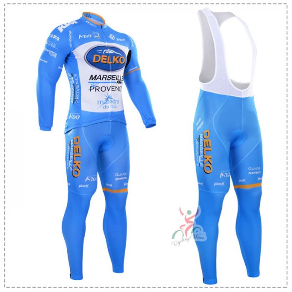 2016 Delko Fahrradbekleidung Radtrikot Satz Langarm und Lange Trägerhose Radtrikot Kaufen