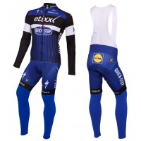 2016 Etixx-Quick Step Blau Fahrradbekleidung Satz Radtrikot Langarm+Lang Trägerhose Radtrikot Kaufen