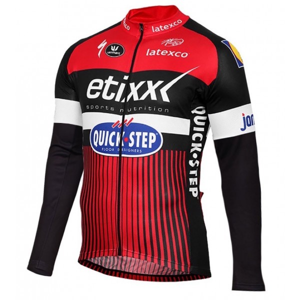 2016 Etixx-Quick Step TDF Ausgabe Rot Radtrikot Langarm Radtrikot Kaufen