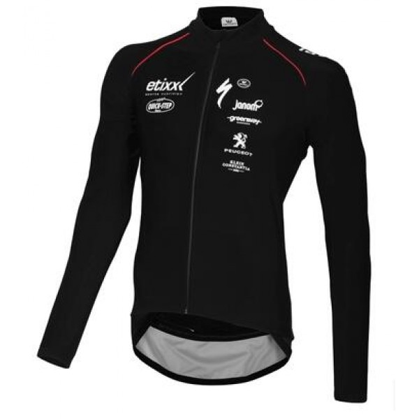 2016 Quick Step schwarz Fahrradtrikot Langarm Radtrikot Kaufen