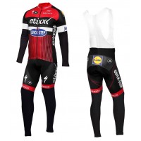 2016 Etixx-Quick Step TDF Ausgabe Rot Fahrradbekleidung Satz Radtrikot Langarm+Lang Trägerhose Radtrikot Kaufen