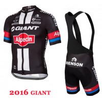 2016 Giant Fahrradbekleidung Satz Fahrradtrikot Kurzarm Trikot und Kurz Trägerhose 02 Radtrikot Kaufen