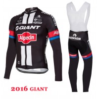 2016 Giant Fahrradbekleidung Radtrikot Satz Langarm und Lange Trägerhose Radtrikot Kaufen