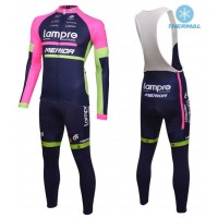 2016 Lampre Merida thermisch Fahrradbekleidung Satz Radtrikot Langarm+Lang Trägerhose Radtrikot Kaufen