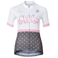 2016 Odlo Ride Damen Weiß Fahrradbekleidung Kurzarm Radtrikot Radtrikot Kaufen