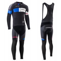 2016 Orbea Team Pro Schwarz-Blau Fahrradbekleidung Satz Radtrikot Langarm+Lang Trägerhose Radtrikot Kaufen