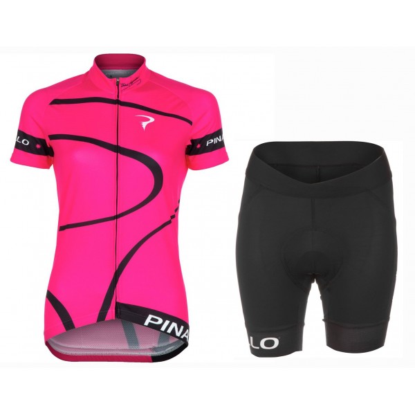 2016 Pinarello MIRA Rose Damen Fahrradbekleidung Satz Radtrikot Kurzarm+Kurz Radhose Radtrikot Kaufen