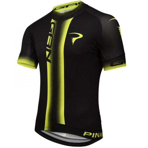 2016 Pinarello Gan Fahrradbekleidung Kurzarm Radtrikot schwarz jaune Radtrikot Kaufen