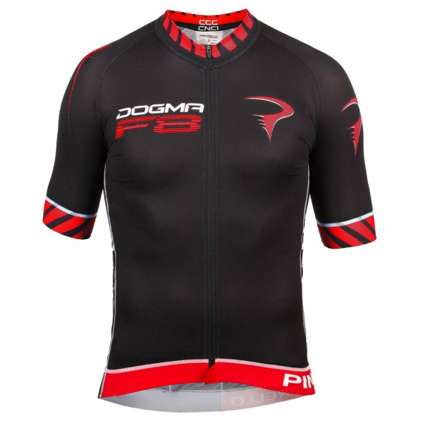 2016 Pinarello Dogma F8 schwarz-rot Radtrikot Kurzarm Radtrikot Kaufen