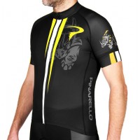 2016 Pinarello Rhino Radtrikot Kurzarm schwarz jaune Radtrikot Kaufen